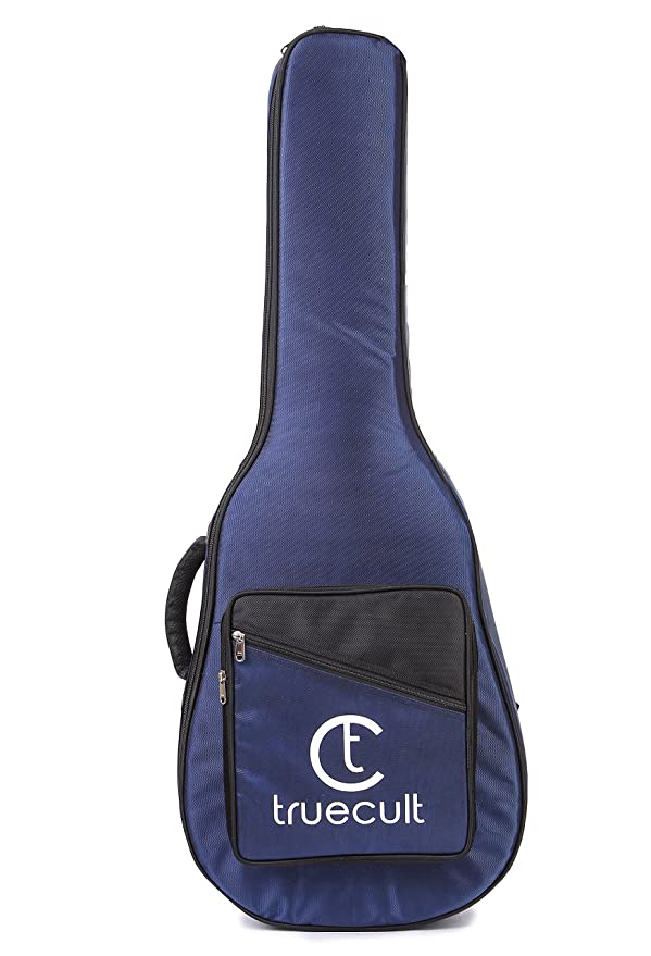 True Cult Padded Acoustic Guitar Bag – Navy Blue | Fits Yamaha, Fender, Ibanez, Cort, ESP, Epiphone, Kadence & More
