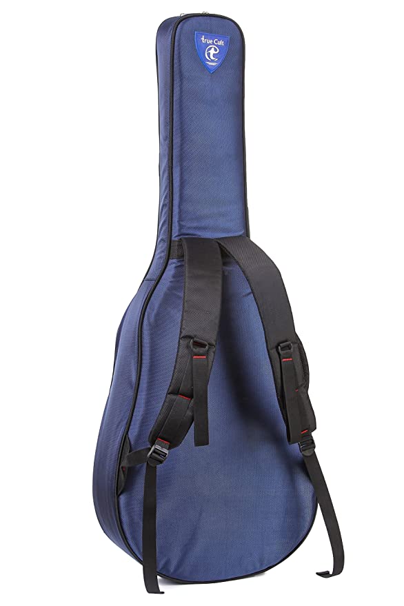 True Cult Padded Acoustic Guitar Bag – Navy Blue | Fits Yamaha, Fender, Ibanez, Cort, ESP, Epiphone, Kadence & More