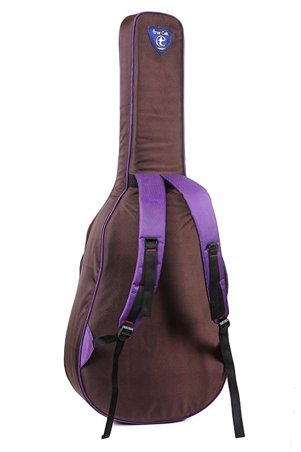 True Cult Padded Acoustic Guitar Bag – Coffee | Fits Yamaha, Fender, Ibanez, Cort, ESP, Epiphone, Kadence & More