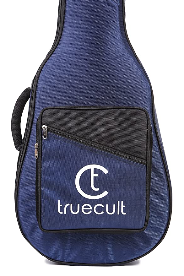True Cult Padded Acoustic Guitar Bag – Navy Blue | Fits Yamaha, Fender, Ibanez, Cort, ESP, Epiphone, Kadence & More