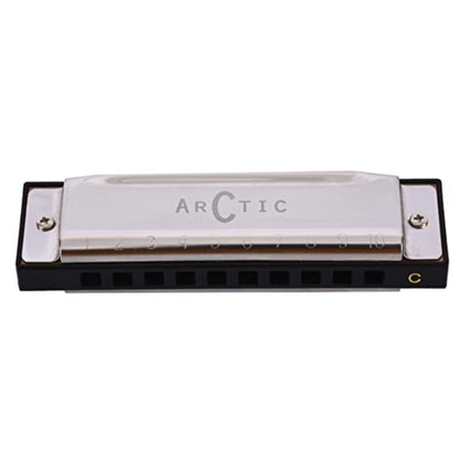 ARCTIC C Scale 10-Hole Premium Harmonica with Case & Cloth