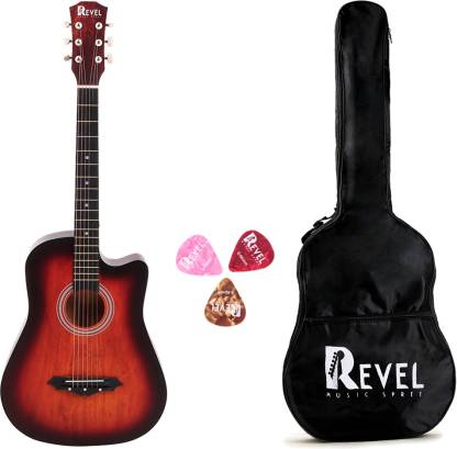 Revel RVL-38C Acoustic Guitar – Brown Finish with Bag & Picks