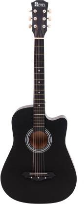 Revel INT-38C Acoustic Guitar – Black Finish with Bag & Picks